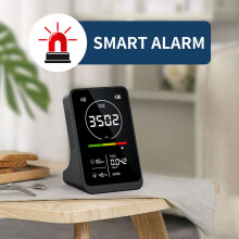 4in1 Air Quality Meter Household CO2 TVOC Tester Portable Temperature Humidity Detector NDIR Sensor Digital Display with Alarm Function