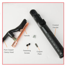 800AMP Welding Electrode Holder Heavy Duty Jaw Holding Plier Electrode Clamp of Welding Machine with Durability Great Conductivity Heat Dissipation