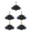 5 pcs/set Push In Speed Controller 6mm Pneumatic Air Flow Control Valve Connector 1