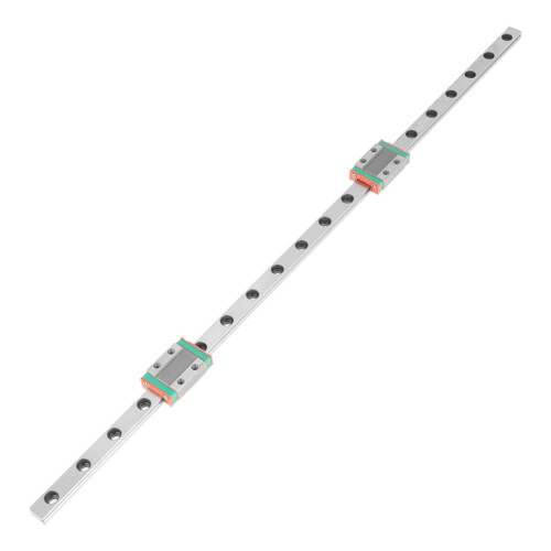 1pc 400mm LML9B Miniature Linear Rail Guide Rail 9mm Width   2pcs Slide Blocks