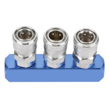12 mm Pneumatik Schnellkupplungs Innengewinde für Luftschlauchanschluss PT1/4 (3 Wege)