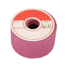 Korund slijpschijf, keramische korund komvorm, 75*40*20 mm, korrelgrootte 120, rood.