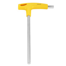 10 mm metrische T-handgreep inbussleutel met dubbele uiteinden en lange steel.