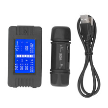 Digitale batterijmonitor, spannings-, stroom- en capaciteitsmeter, vermogensmeter, zeer nauwkeurige coulombmeter, 50A shunt, 8-120V, 0-50A