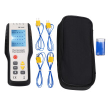 Hochpräzises, digitales 4  Kanal  Thermometer mit Thermoelement – tragbar