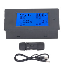Batterijmonitor/meter, digitale DC-voltmeter, ampremeter, vermogensmeter voor 6,5-100V-batterijen met 100A-splitter en 0,5 m datakabel.