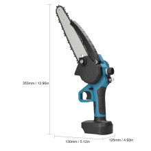 21V 8inch Portable Electric Pruning Saws Small Wood Spliting Chainsaw Brush Motor One-handed Woodworking Tool for Garden Orchard