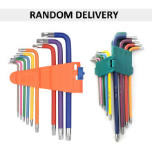 9PCS Multicolour L-Key Set Torx Key Star Key Set Long Arm Industrial Grade Vanadium Steel Torx Key Wrench