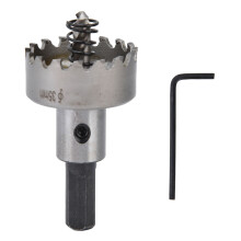 Carbide Hole Saw Holes Cutter Set for Stainless Steel Aluminum Non Slip Triangular Shank35mm 16 Teeth