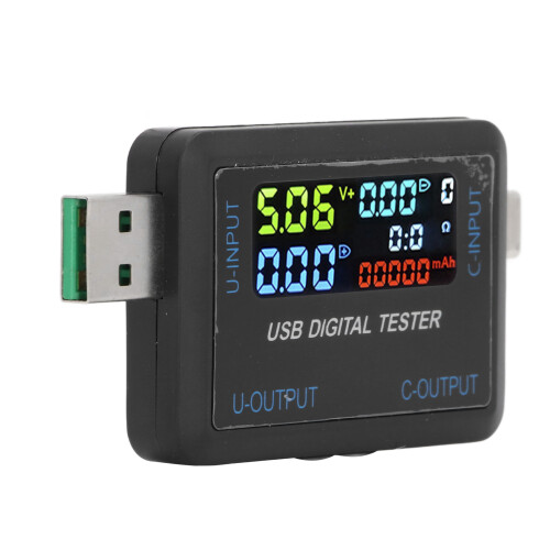 USB-tester, multimeter, multifunctionele Type-C spannings-, stroom-, capaciteits- en energietester 5-36V 1
