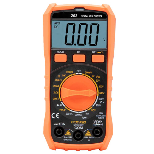 Digital Multimeter NCV Voltage Detection 200uF Capacitance Measurement LCD Backlit Display Multi Tester with Flashlight 1