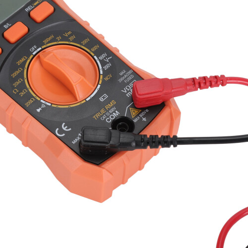 Digital Multimeter NCV Voltage Detection 200uF Capacitance Measurement LCD Backlit Display Multi Tester with Flashlight 2