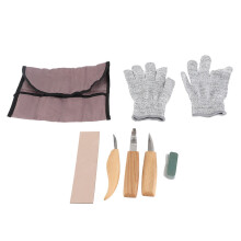 5 teiliges Holzschnitzwerkzeug Set: Handgravurmeißel, Messer, Löffelschnitzwerkzeug Set