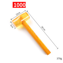 Rubber Hammer Transparent Wooden Handle Mounted Mallet for Floor Tile Furniture Installation1000 Type 5cm