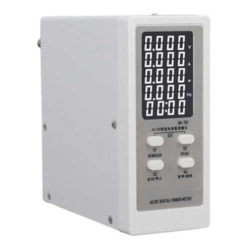 Desktop Multimeter High Accuracy Voltage V Current A Active Power W Power Factor PF Frequency HZ Digital Power Meter EU Plug AC220V 1