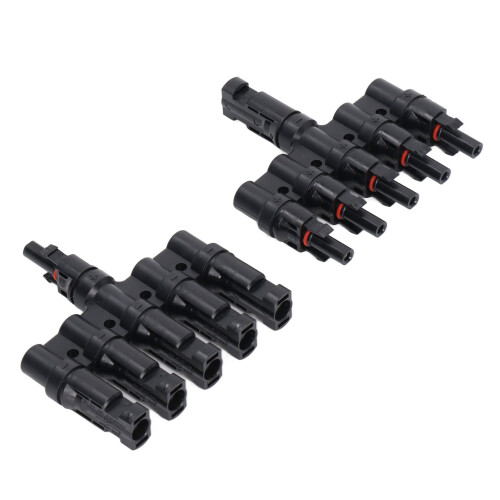 1 Pair Solar Branch Connector Panel Parallel Connection Cable Splitter Coupler DIY Mount Tool T6 2