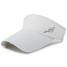 (White)Visor Sun Hat Golf Tennis Beach Men Cap Adjustable Summer Plain Colors Women