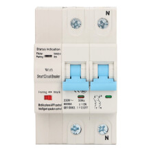 Wifi Circuit Breaker 2P DIN Rail Mount Remote Control Smart Circuit Breaker Switch with Timing Delay Function AC230V 63A