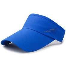 (Sapphire blue)Visor Sun Hat Golf Tennis Beach Men Cap Adjustable Summer Plain Colors Women