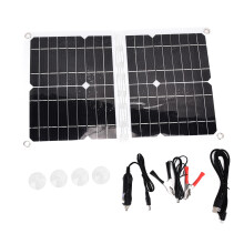 20W Solar Panel Kit PET EVA PTP Foldable Solar Battery Charger for Cars RV ATV DC 18V