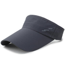 (Dark grey)Visor Sun Hat Golf Tennis Beach Men Cap Adjustable Summer Plain Colors Women