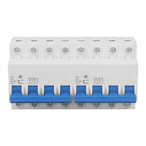 Mini Interlocking Conversion Circuit Breaker Guide Rail Type Manual Dual Power Transfer Switch AC400V 4P+4P 6000A