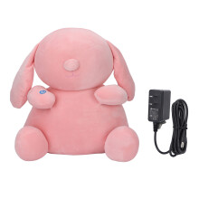 Electric Rabbit Massage Cushion Hot Compress Pain Relief Plush Doll Massage Cushion for Neck Back