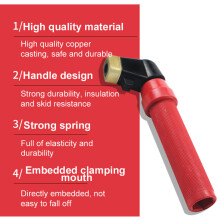 Welding Pliers Welding Machine Accessory Full Copper Welding Electrode Holder Elastic Spring Insulated Handle Design