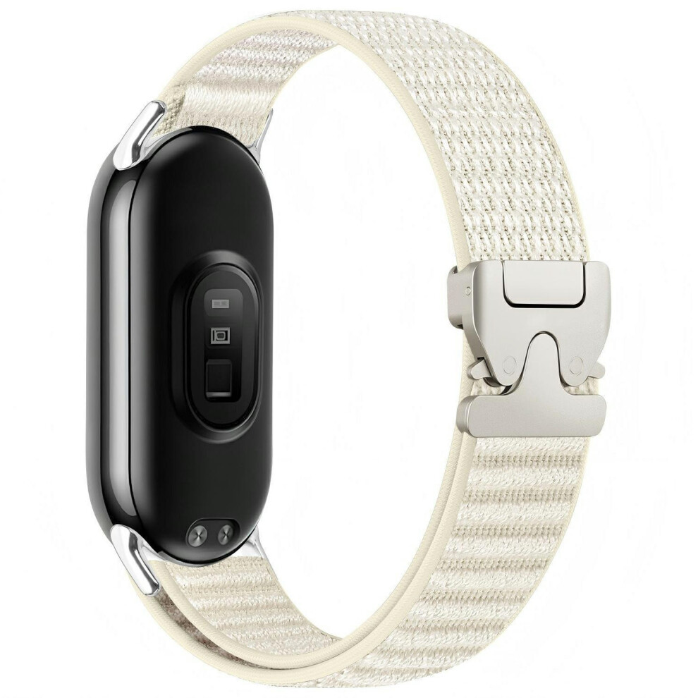 (Starlight) Nylon Watch Band For Xiaomi Smart Band 10 / 9 / 8 Parachute Buckle Woven Wrist Strap With Stainless Steel Connector 6914290274253