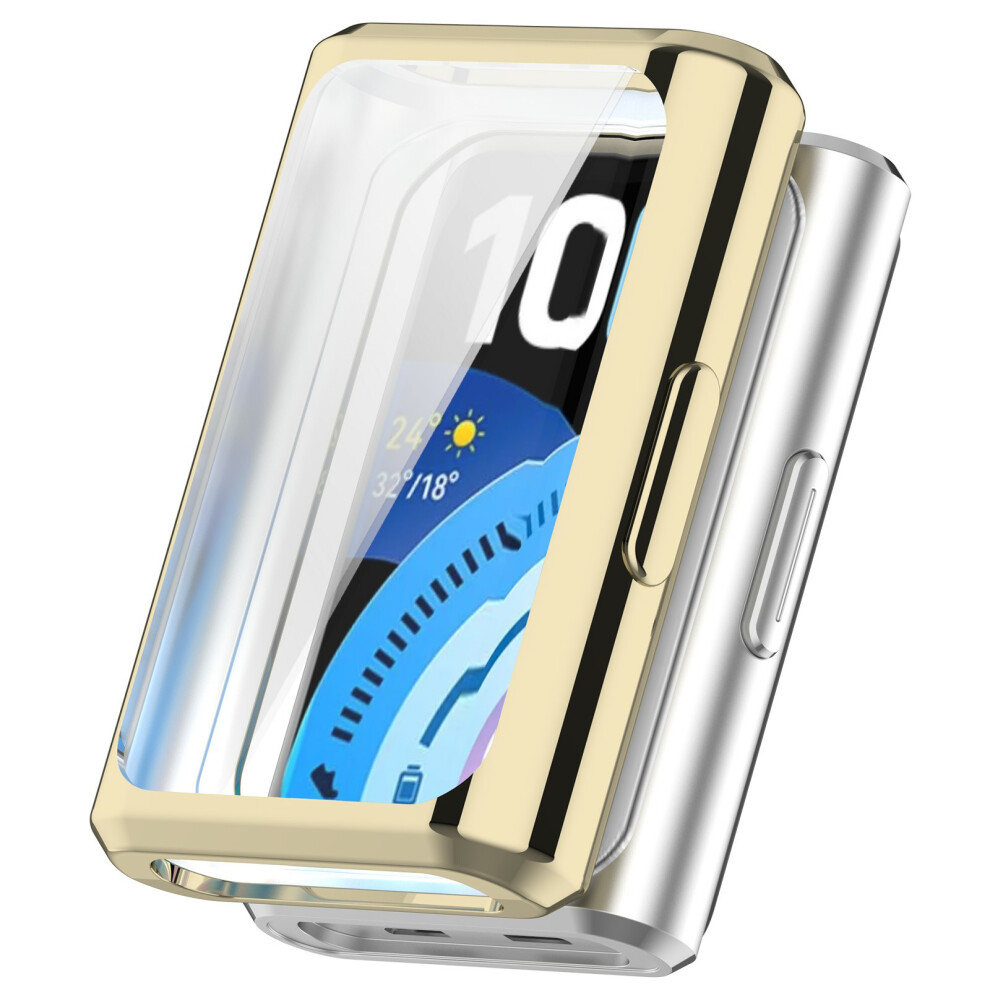 (Light ) For Huawei Band 11 Pro / 11 Pro Nfc Tpu Watch Case Full Coverage Electroplating Protective Cover Gold 6914299339434