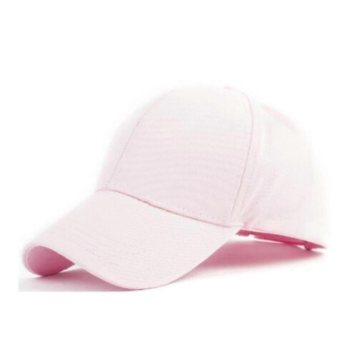 (Pink)Cotton Baseball Cap Ball Dad Hat Adjustable Plain Solid Washed Men Washed PC