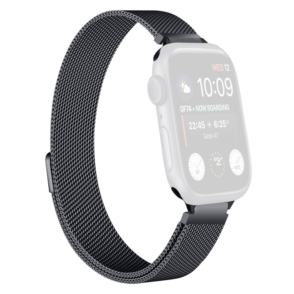 For Apple Watch Series 11 10 42Mm / 9 8 7 41Mm / Se3 Se2 Se 6 5 4 40Mm / 3 2 1 38Mm Stainless - Black 6914291642136