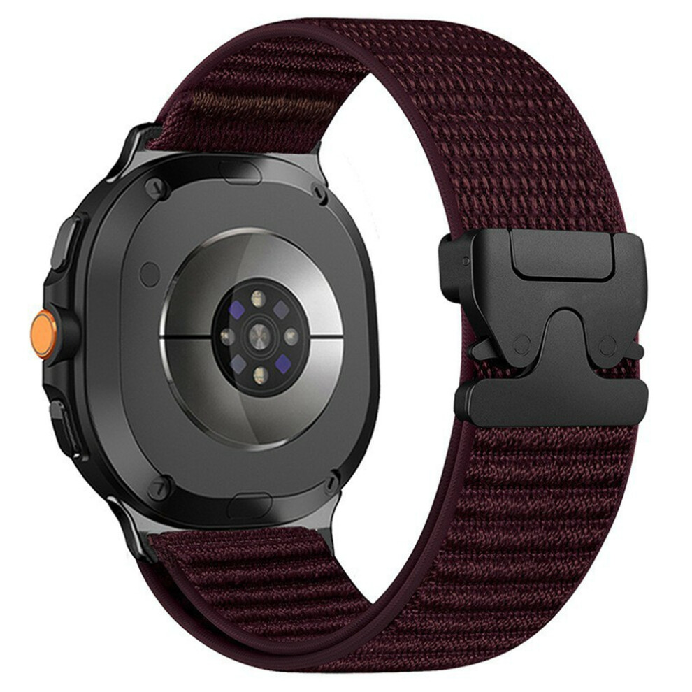 (Plum) Nylon Watch Band For Samsung Galaxy Watch8 44Mm / 40Mm / Watch8 Classic 46Mm Parachute Buckle Woven Wrist Strap With 6914293174918