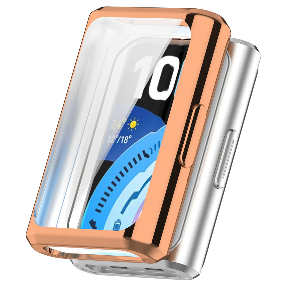 (Rose ) For Huawei Band 11 Pro / 11 Pro Nfc Tpu Watch Case Full Coverage Electroplating Protective Cover Gold 6914298222409