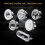 (E) 2PCS Solid Sink Overflow Covers Kitchen Bathroom Basin Trim Round Hole Caps 5