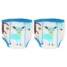 2pcs Baby Cotton Training Pants Washable Cute Cartoon Deer Pattern Infant Toddler Potty Training Underwear1T