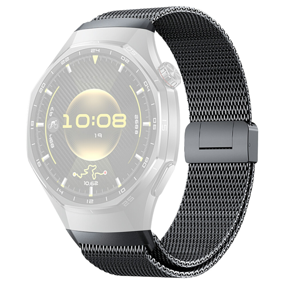 (Titanium ) Titanium Alloy Watch Band For Huawei Watch Gt 6 Pro 46Mm Seamless Magnetic Clasp Milanese Mesh Strap Grey 6914293512901
