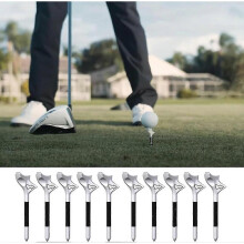 10pcs Golf Tees for Golf Lovers Beginners, Professional Plastic Golf Tees, 10 Degree Oblique Insertion Golf Tee Flight-path Golf Tees - PR