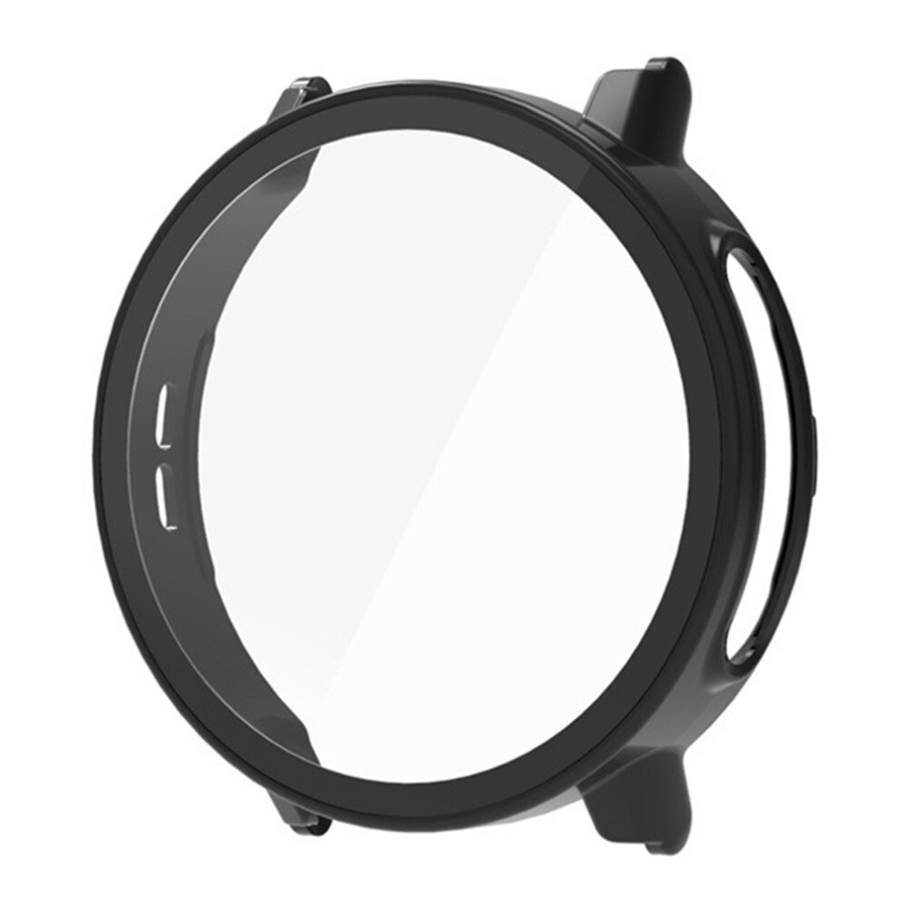 (Black) For Garmin Bounce 2 Case Hard Pc Watch Protective Cover With Tempered Glass Film Black 6914293716415