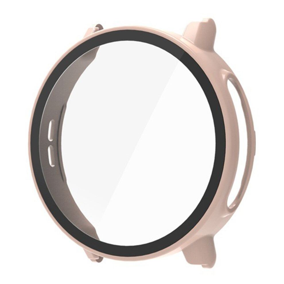 (Pink) For Garmin Bounce 2 Case Hard Pc Watch Protective Cover With Tempered Glass Film Pink 6914299259893