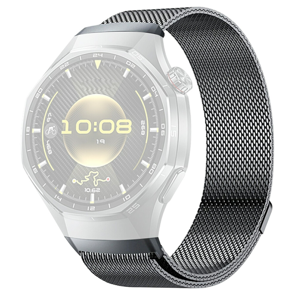 (Grey) Magnetic Watch Band For Huawei Watch Gt 6 Pro 46Mm Stainless Steel Milanese Loop Seamless Button Qui Grey 6914299351856
