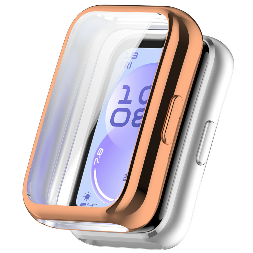 (Electroplated Rose ) Tpu Watch Case For Huawei Band 11 / 11 Nfc Full Coverage Protective Cover With Screen Protector Gold 6914290635467