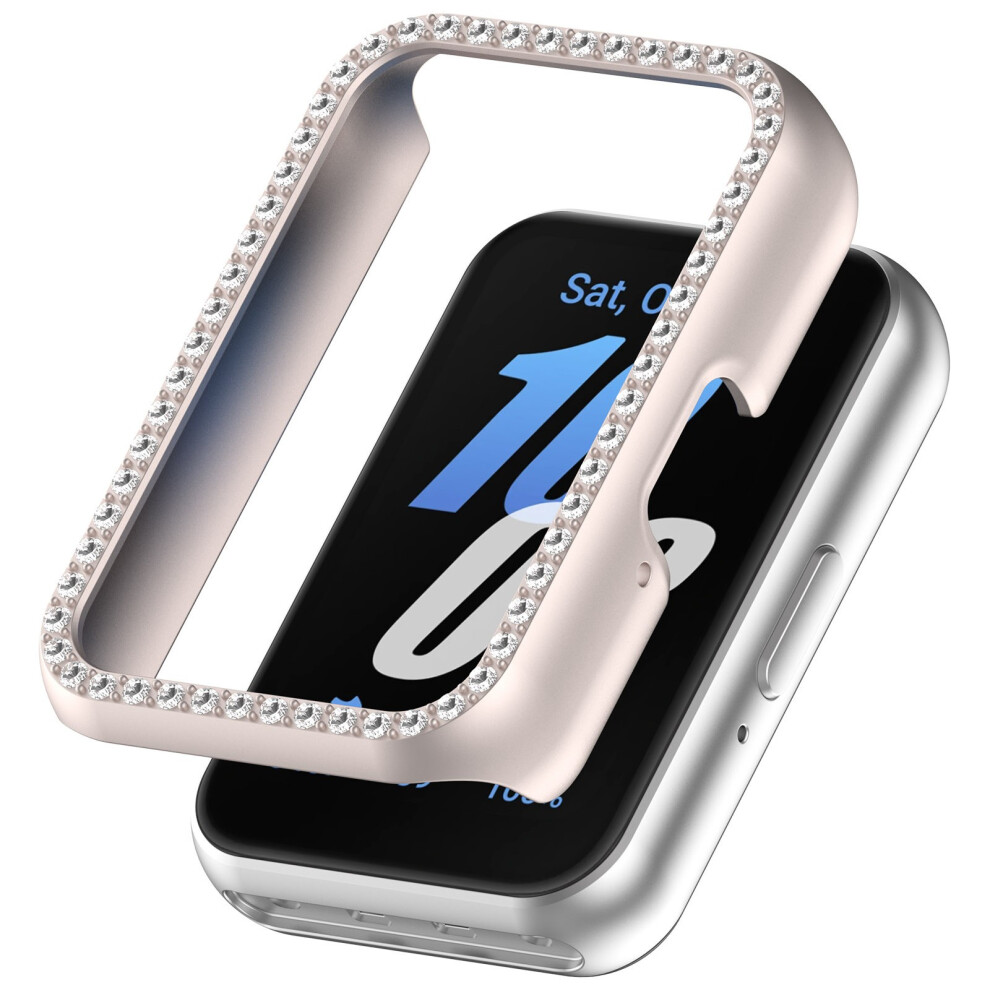 (Starlight) For Huawei Band 11 Pc Watch Protective Case Rhinestone Decor Hollow Pc Watch Cover 6914292116681