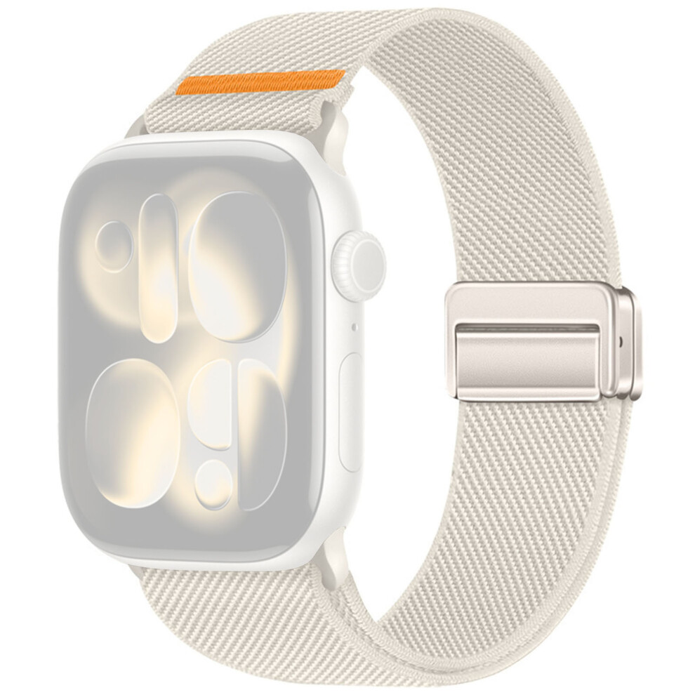 (Starlight) Double Magnetic Buckle Strap For Apple Watch Series 11 10 42Mm / 9 8 7 41Mm / Se3 Se2 Se 6 5 4 40Mm 6914296876185