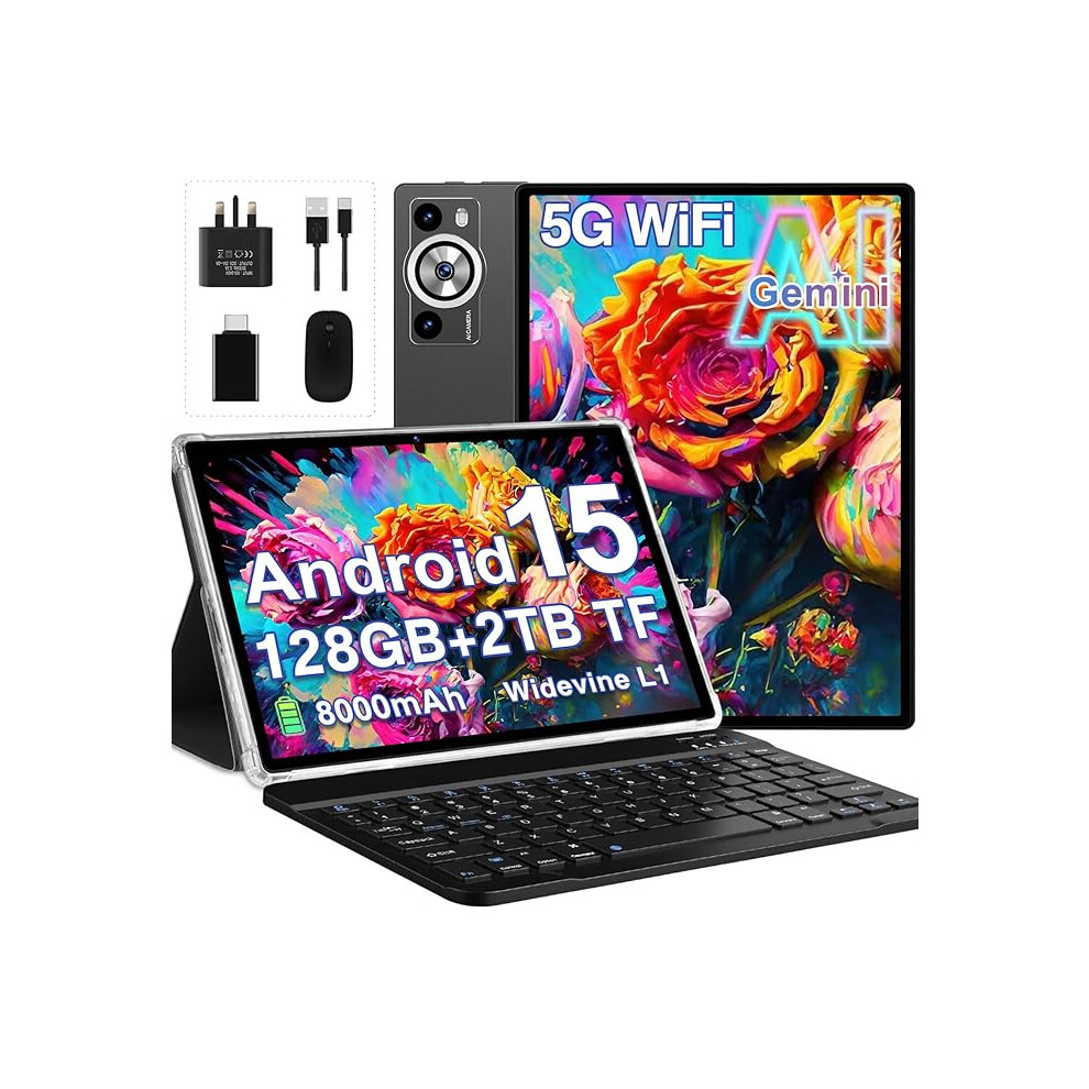 2026 Tablet 10 Inch Android 15 With Gemini Ai, 30Gb Ram+128Gb Rom(Tf 2Tb), Gms, 8000Mah, Face Id, Octa Core 2.0Ghz 001265748799