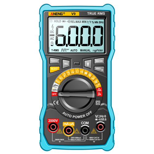 ANENG V9 Digital Multimeter 6000 Counts 2000V Voltage Test Capacimeter Voltmeter AC/DC Ammeter Electrical Tester Tools 1