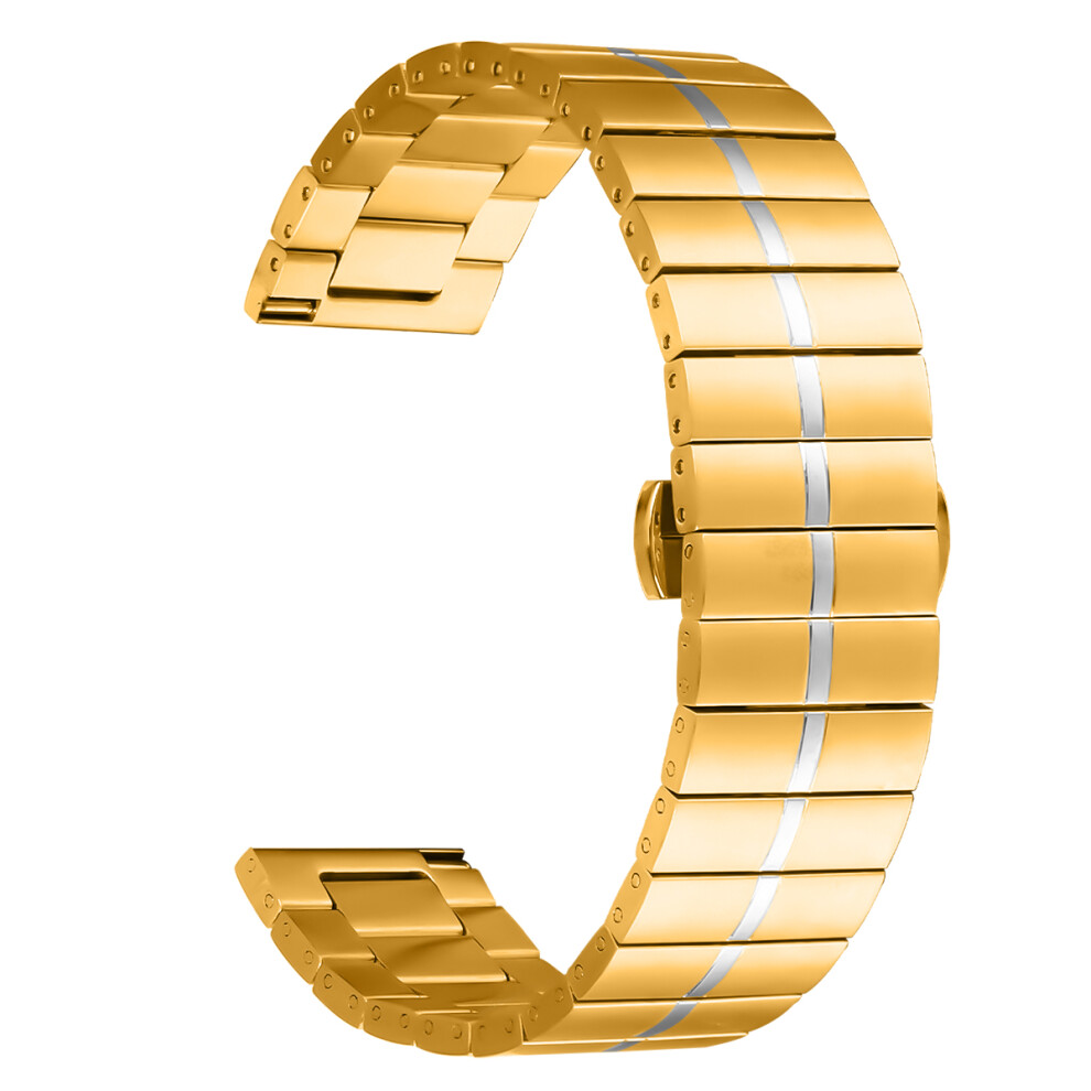 (+Silver) For Huami Amazfit Active Max Watch Band Butterfly Buckle Design Stainless Steel Strap Gold/Silver 6914299924319