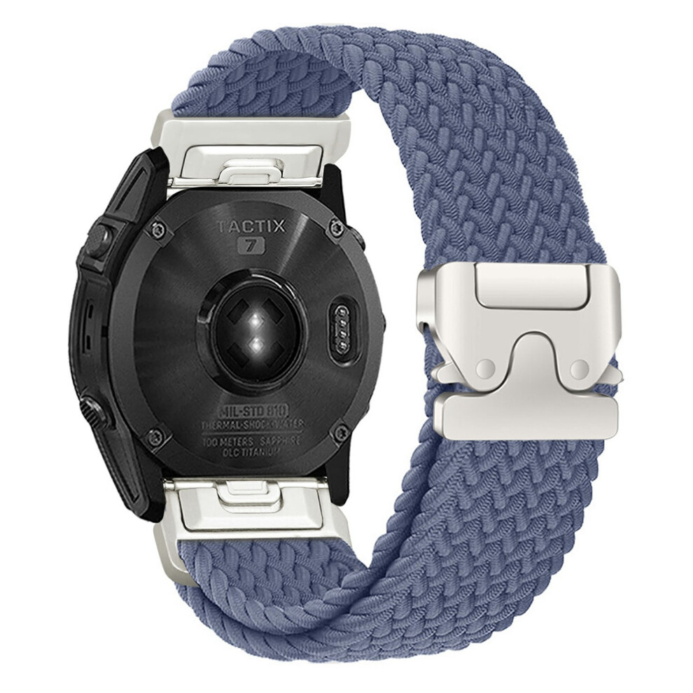 (Blue Grey) 20Mm Nylon Strap For Garmin Fenix 7S / 7S Pro / 6S / 6S Pro Parachute Buckle Quick Release Watch Ban Blue,Grey 6914296104349