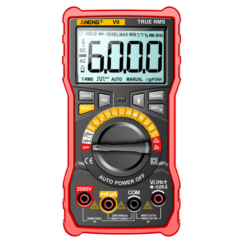 ANENG V9 Digital Multimeter 6000 Counts 2000V Voltage Test Capacimeter Voltmeter AC/DC Ammeter Electrical Tester Tools 1