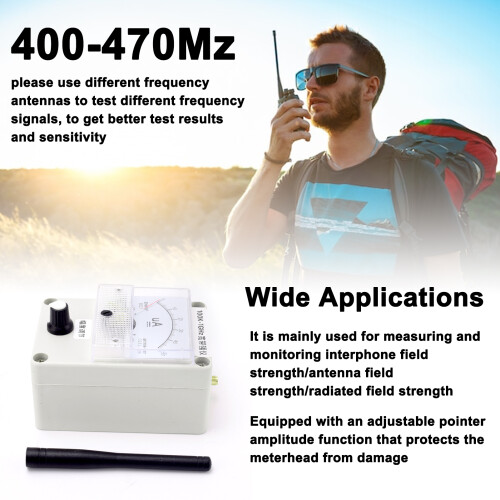 100KHz to 1GHz Bandwidth Field Strength Meter High Sensitivity Field Intensity Indicator with Built-in Automatic Damping Function 2